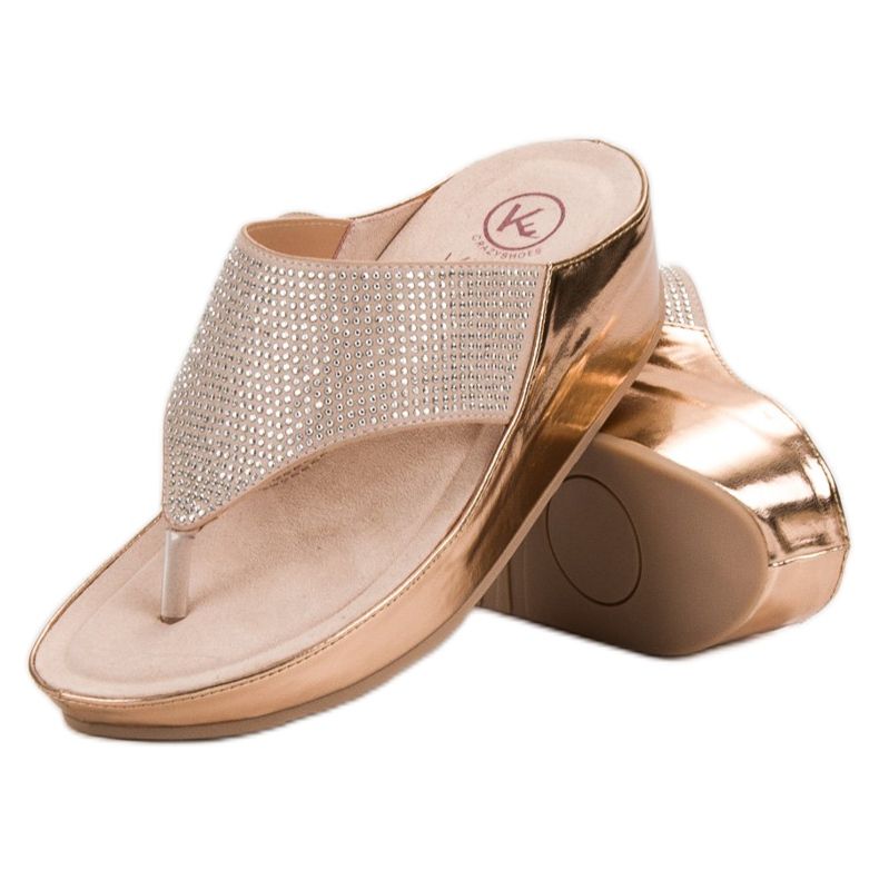 Kylie Sandale na klin žuta boja raznobojna 2