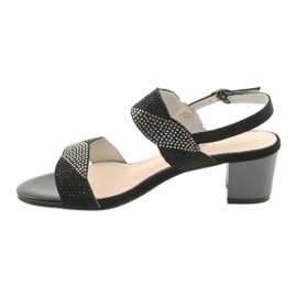 Sergio Leone Sandale na SK795 post crno s cirkonima crna 2