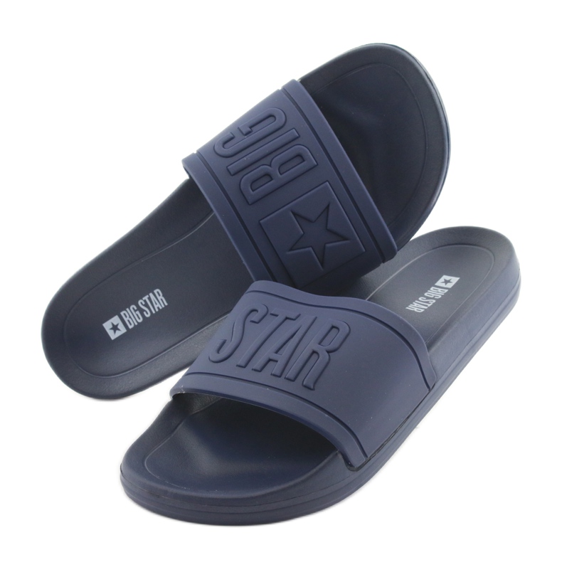 Papuče Big Star profilirane 174688 tamnoplave tamnoplava 4