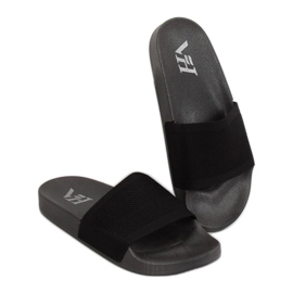 Crne papuče s pletenim remenom PT-110 Crna 1