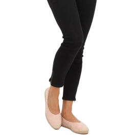 Ružičaste balerina espadrile N-2980 Ružičasta 2