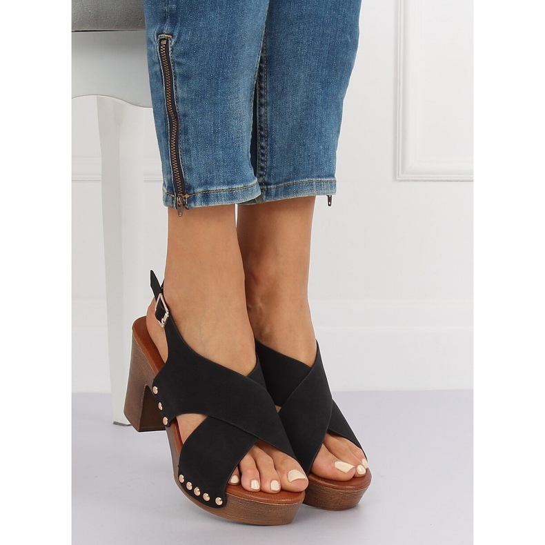 Sandale ala cokule crne D-131 Black crno 2