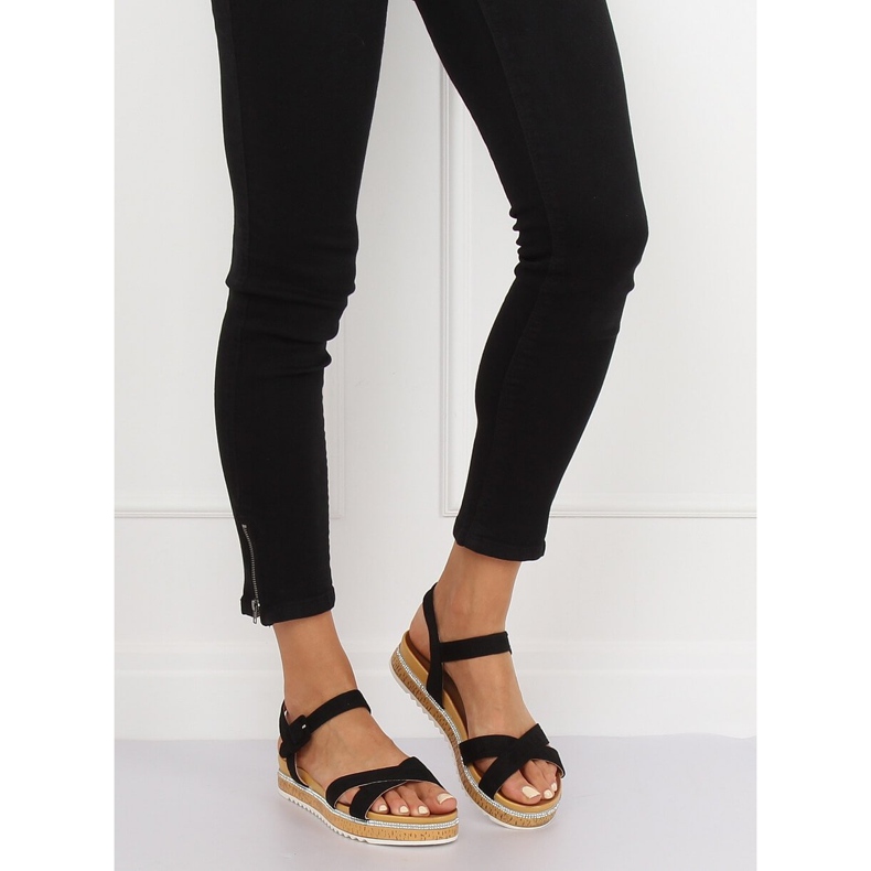 Crne ženske sandale Y1521 Crne crna 1