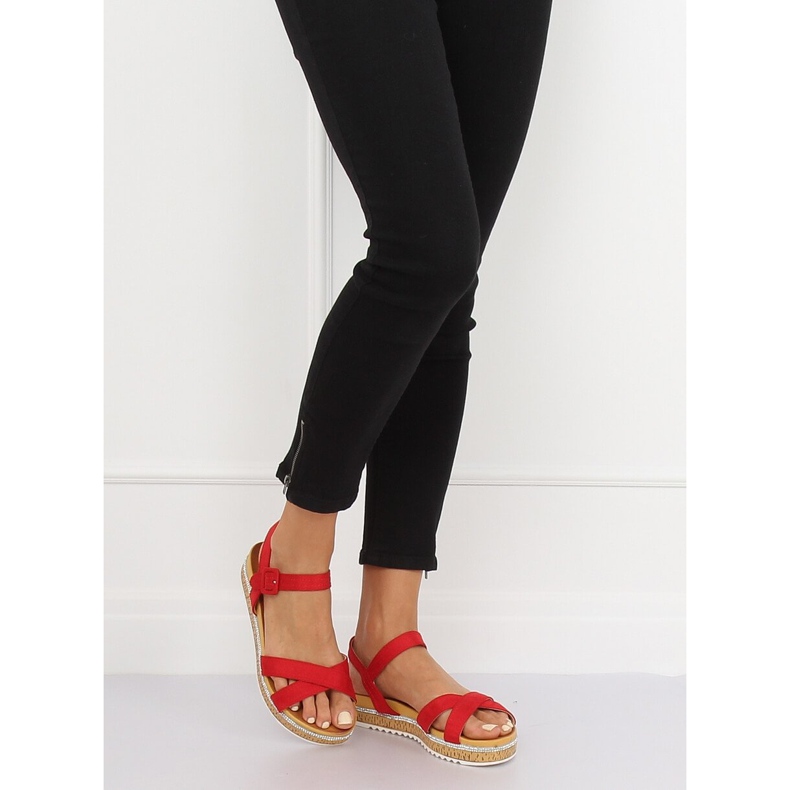 Crvene ženske sandale Y1521 Crvene crvena 2