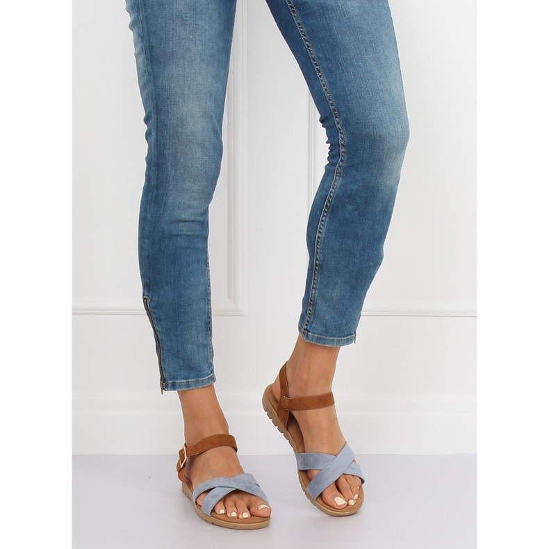 Plave ženske sandale 999 Plave plava 1