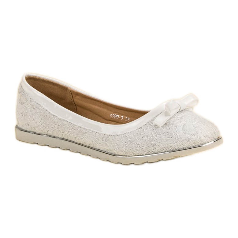 SHELOVET Balerina s čipkom bijela 1