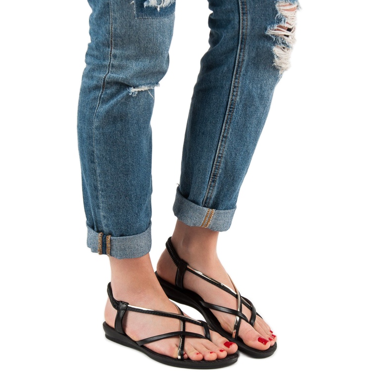 Camo Crne klizne sandale crno 2