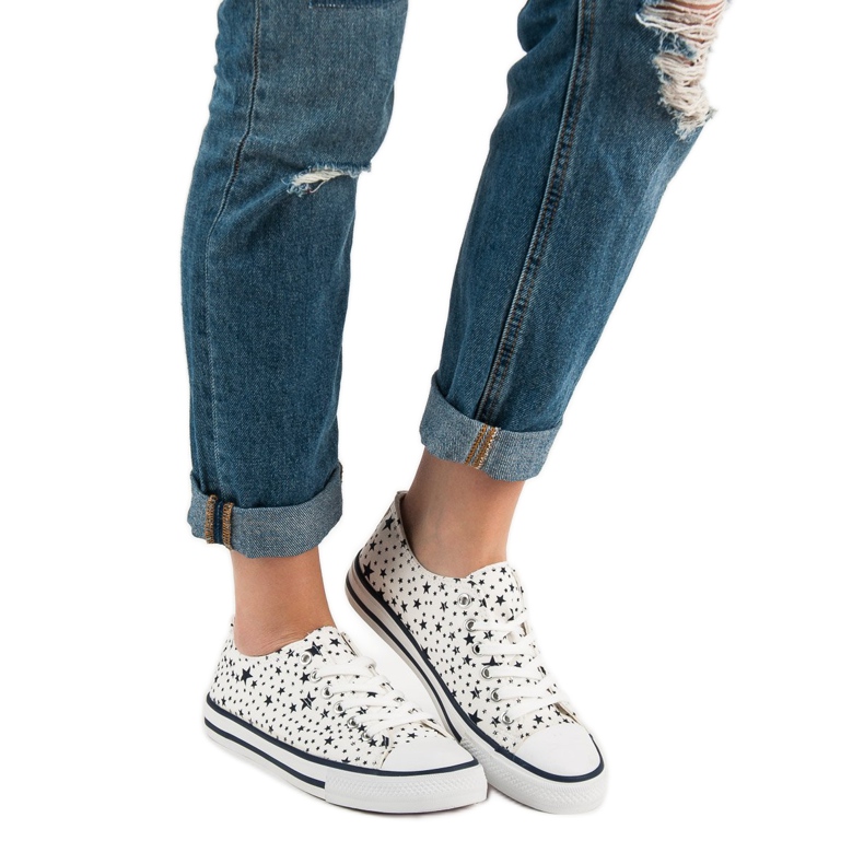 J. Star Bež tenisice sa zvijezdama bijela crna 2