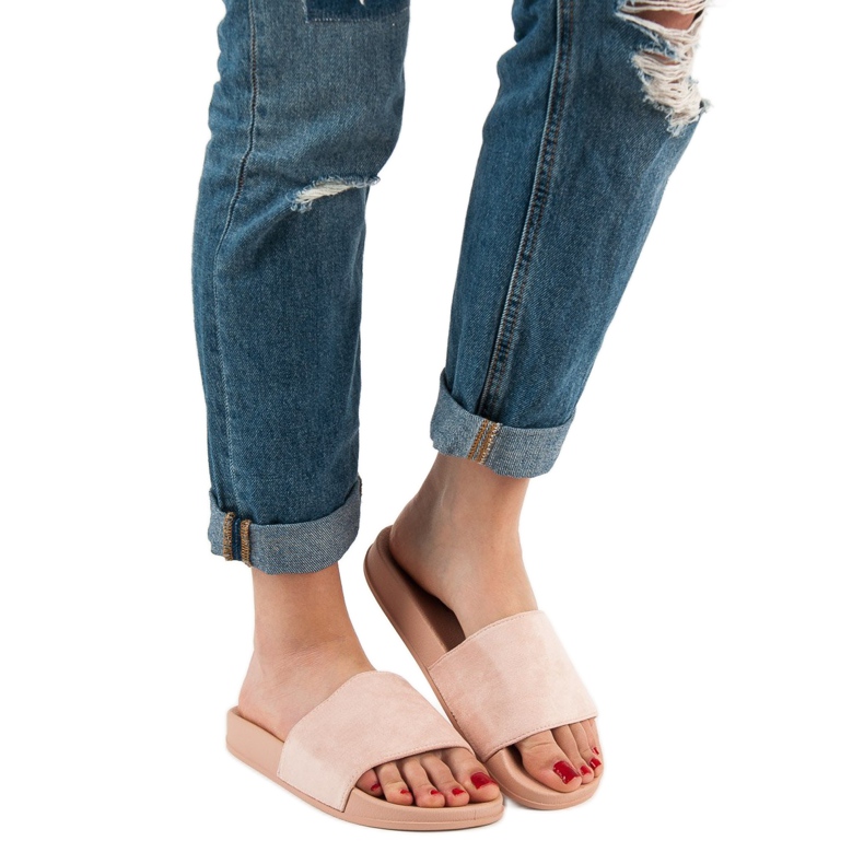 Queen Vivi Udobne papuče od antilopa ružičasta 2