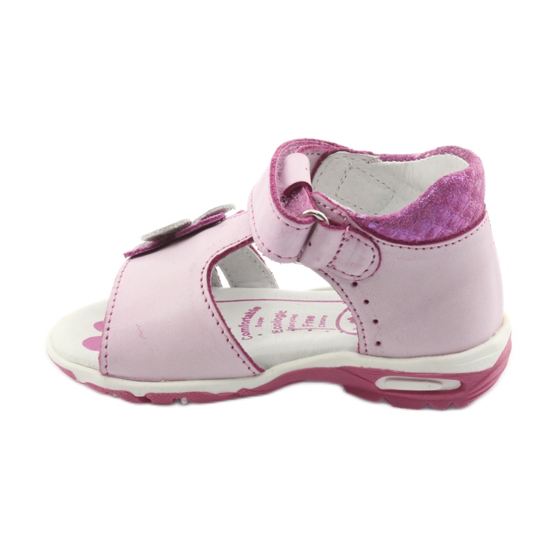 Ružičaste sandale s cvijećem Ren But 1406 ružičasta bijela 3