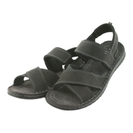 Riko Muške sportske kožne sandale 852 crne crna 3