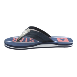 Muške papuče tamnoplave boje Big Star 174658 bijela crvena mornarsko plava 2