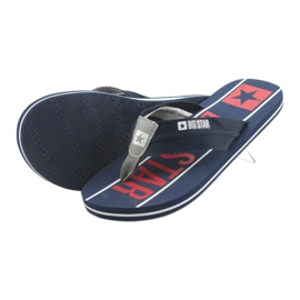 Muške papuče tamnoplave boje Big Star 174658 bijela crvena mornarsko plava 4
