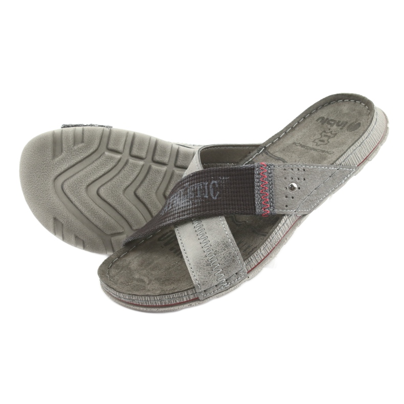 Sive muške papuče Inblu GG009 sive boje crno siva 4