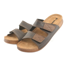 Muške Inblu TH015 smeđe papuče smeđa 3