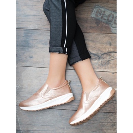 SHELOVET Zlatne cipele na klizanje ružičasta 1