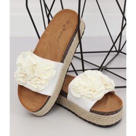 Bijele papuče za espadrile N-35 Bijele bijela 1