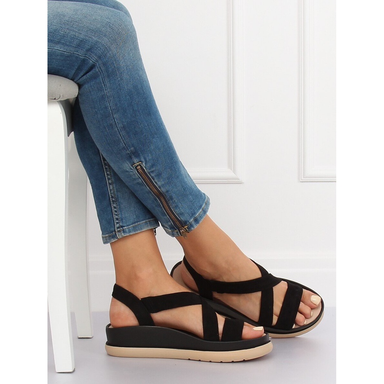 Crne ženske sandale G-199 Black crna 1