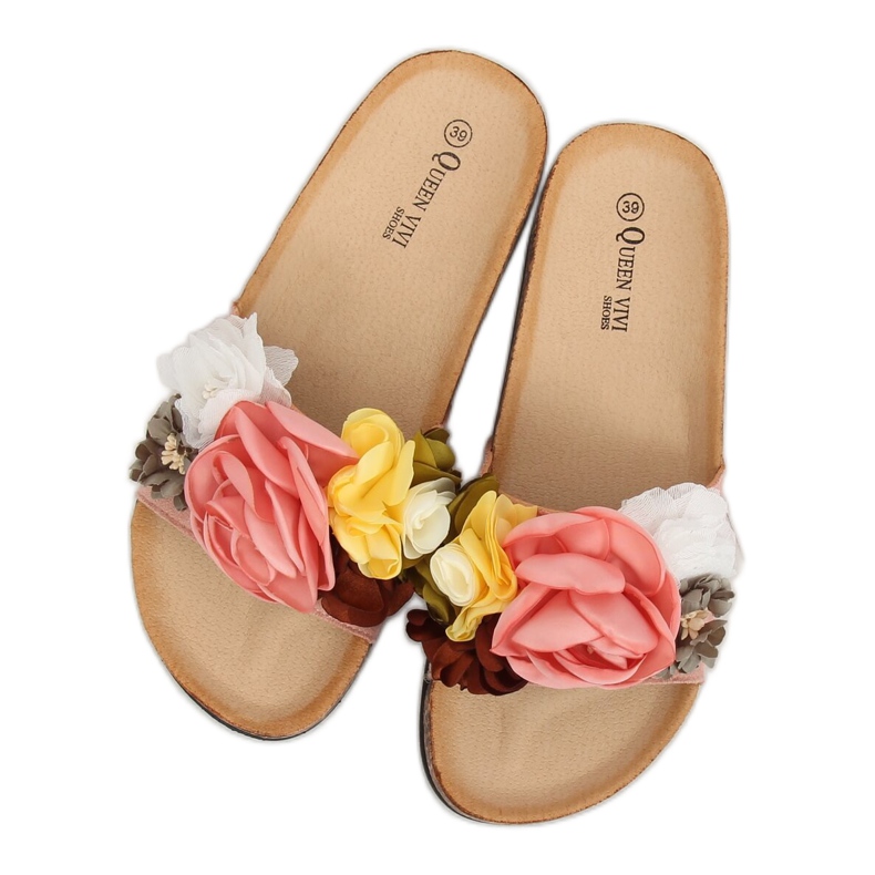 Papuče s cvijećem ružičaste 218-170 Ružičaste ružičasta 1