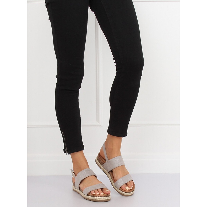 Sive sandale na plutenom potplatu CH-118 Grey siva 1