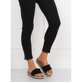 Crne papuče za espadrile BJS-002 Crne crna 1