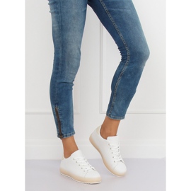 Ženske bijele i bež tenisice 9118 Bež bijela smeđa 1