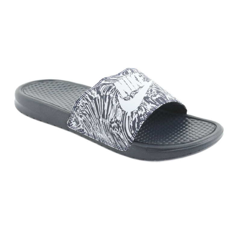 Nike Benassi Just Do It Print 631261-403 Slajd bijela tamnoplava 1