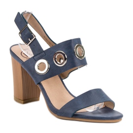 Kylie Plave sandale na visoku petu plava 1