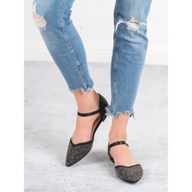 Primavera Pričvršćene balerine s kubnim cirkonijem crna 2