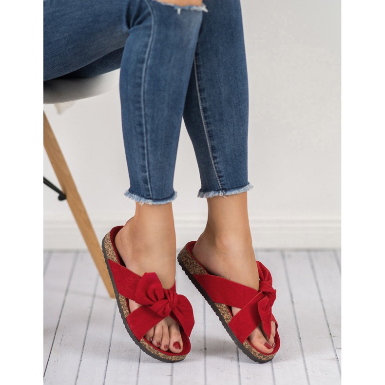 Cm Paris Papuče od antilopa crvena 2