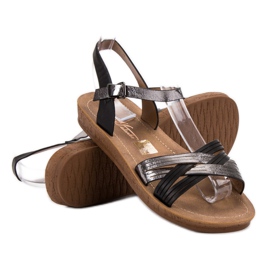 SHELOVET Udobne sandale crno 1