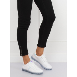 Ženske bijele i plave tenisice 2B9XX923 BIJELE / PLAVE bijela plava 2