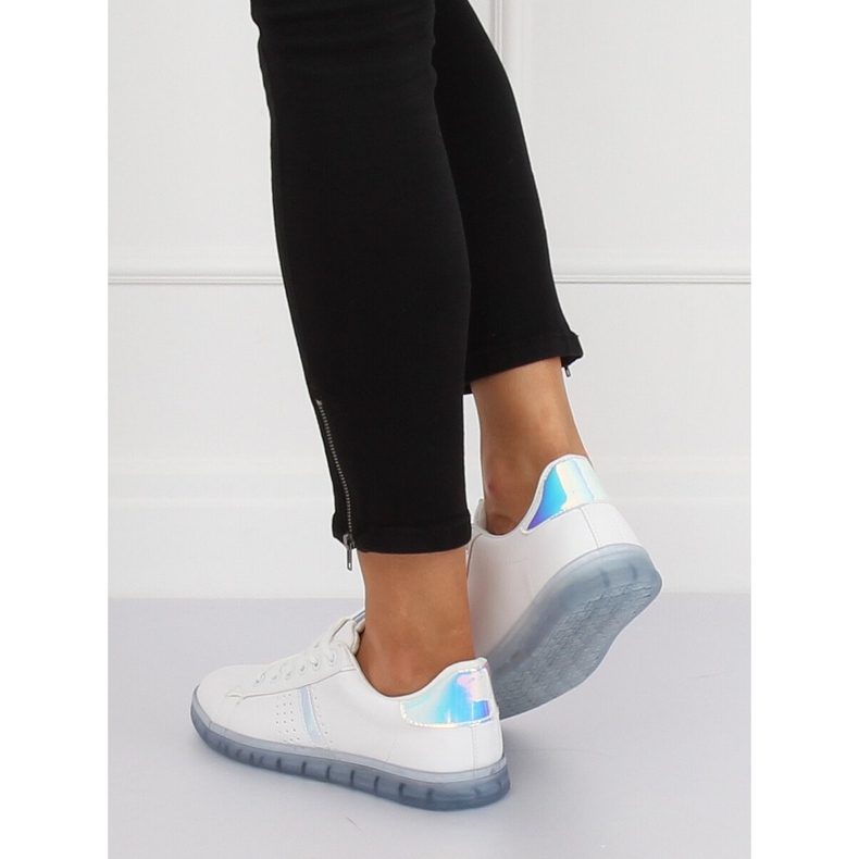 Ženske bijele i plave tenisice 2B9XX923 BIJELE / PLAVE bijela plava 1