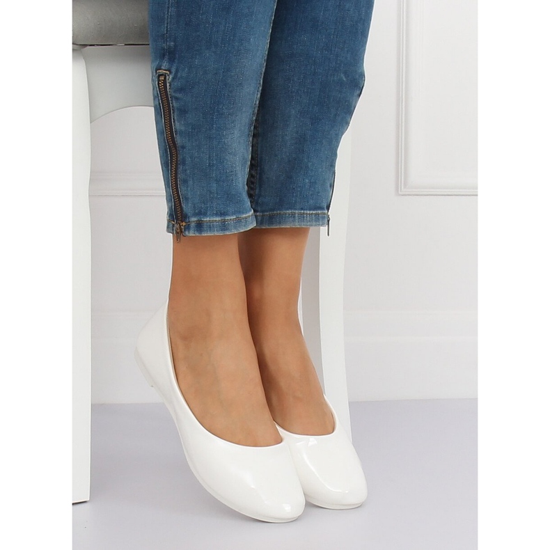 Bijele ženske balerinke JX76P Bijele bijela 1