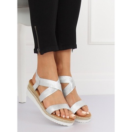 Srebrne ženske sandale S81 Silver siva 2