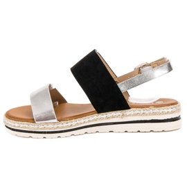 SHELOVET Udobne sandale crna siva 1