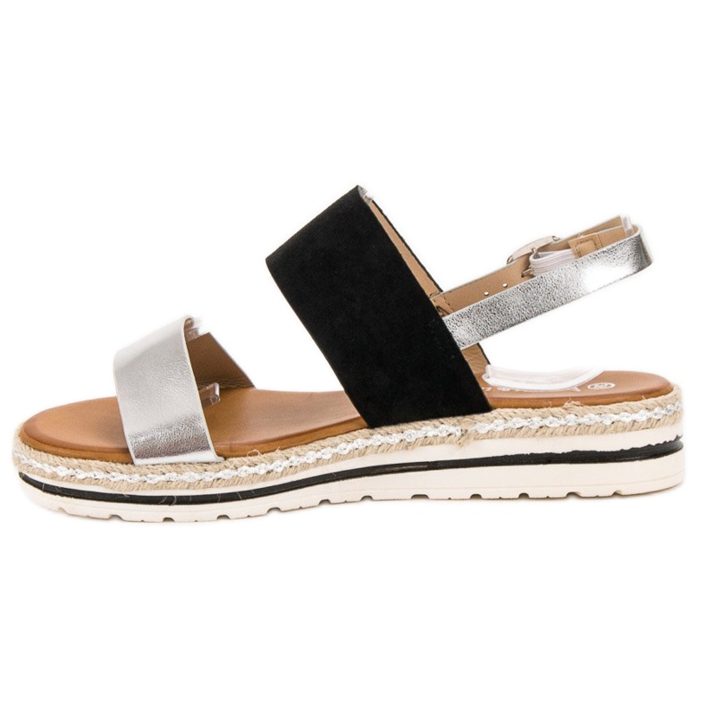 SHELOVET Udobne sandale crno siva 1