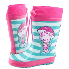 American Club Američki wellies.Mačić nakon izložbe ružičasta zelena 4