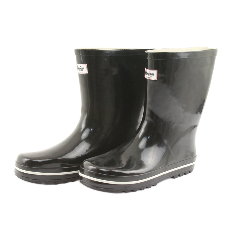 Crne neizolirane galoše American Club bijela crno 3