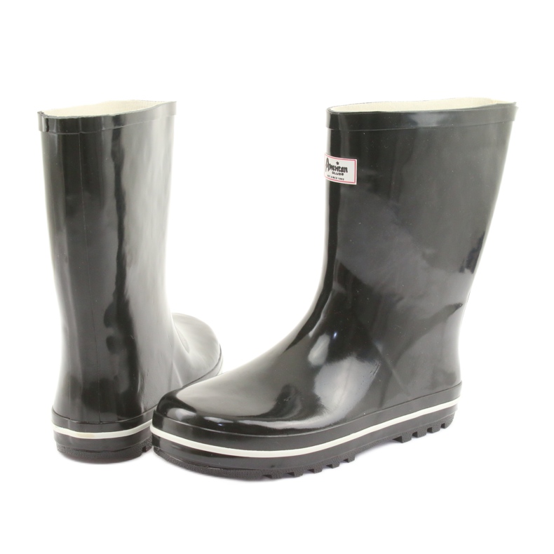 Crne neizolirane galoše American Club bijela crno 4