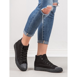 SHELOVET Crne visoke tenisice crno 2