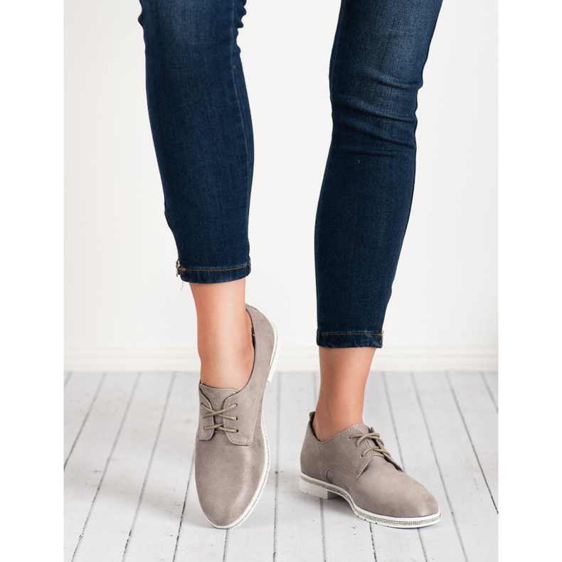 Marquiz Cipele od antilopa siva 2