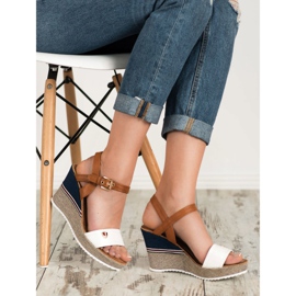 Goodin Modne sandale bijela smeđa 2