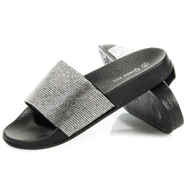 Queen Vivi Papuče s kristalima crno 1