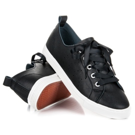 Kylie Crne tenisice vezane vrpcom crna 2