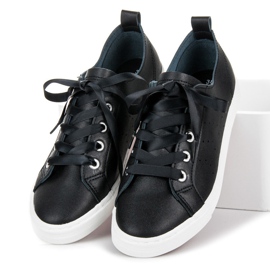 Kylie Crne tenisice vezane vrpcom crna 1