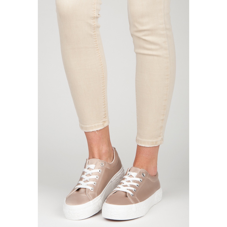 Kylie Satenske tenisice na platformi žuta boja 1