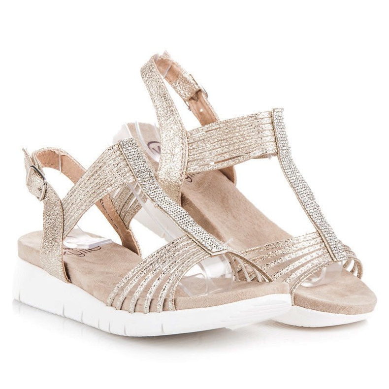 Kylie Sandale s kristalima žuta boja 1