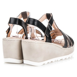 Kylie Sandale na klin crna 2