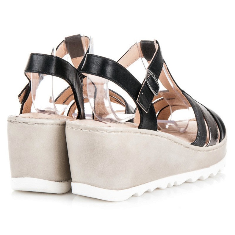 Kylie Sandale na klin crna 2